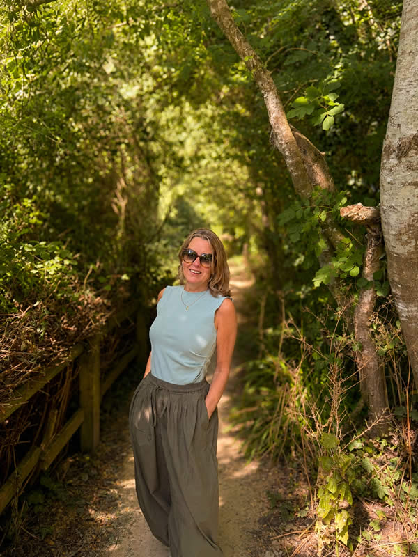 Heather walking in nature